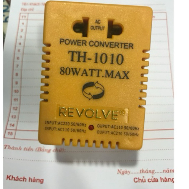 Bộ đổi nguồn REVOLVE 2 chiều 220V<->110V 80W