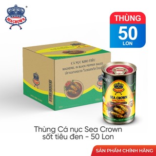 Cá hộp Sea Crown cá Nục kho tiêu - Thùng 50 lon