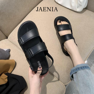 Giày sandal nữ đi học 2 quai to đế cao ulzzang 3 phân nhiều màu giá rẻ JAENIA SD001
