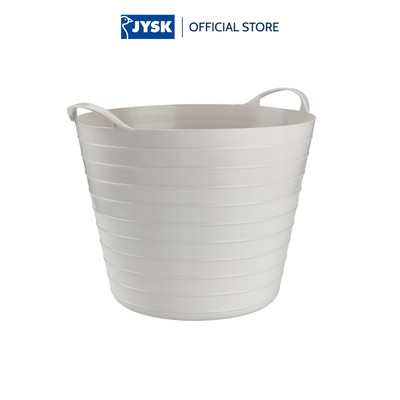 Giỏ đựng đồ giặt | JYSK Bendik | polypropylene | xám nhạt | Ø38xC34cm | 25L