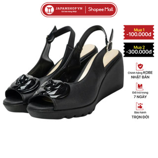  Sandal đế xuồng KOSU hoa trà cao 8cm sandan Nhật siêu êm chống thấm nước trơn trượt K-24313 Nhật Bản 