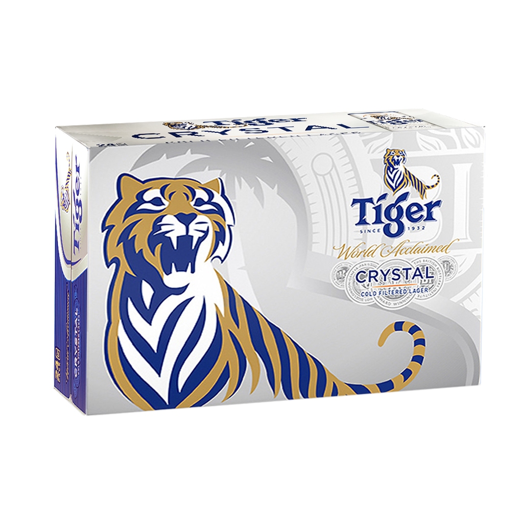 Bia crystal TIGER bạc lon 330ml