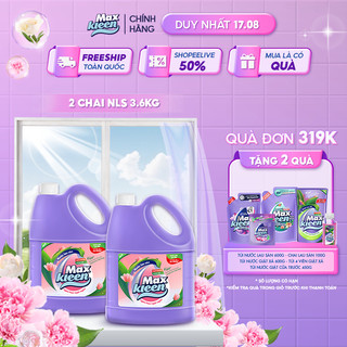 Combo 2 Chai Nước Lau Sàn MaxKleen Ngàn hoa ngọt ngào 3.6kg/chai