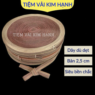 Dây dù dẹt, đai thổ cẩm bản 2,5cm giăng võng, cột hàng, đan ghế siêu bền chắc