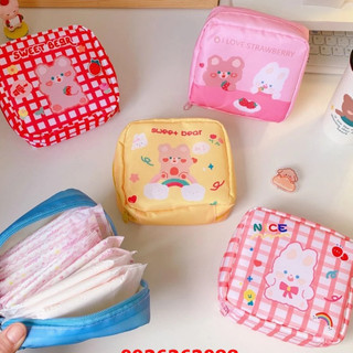 Túi ví nhỏ mini đựng BVS khóa kéo đa năng dễ thương