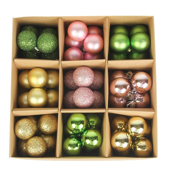 Set 54 Quả Châu Nhiều Màu 3cm E87 Trang Trí Noel Phụ Kiện Giáng Sinh