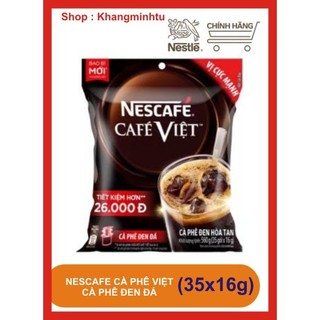 Cà phê việt - cà phê đen đá nescafe bịch 35 gói x 16g