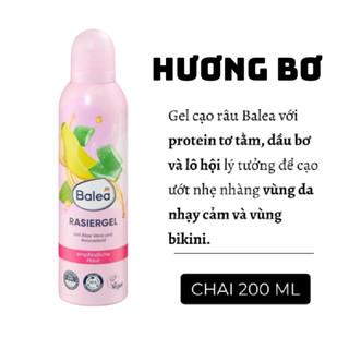 Bọt/Gel cạo lông Balea Đức toàn thân và bikini dành cho nữ 150&200ml