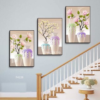 Tranh Cầu Thang Tráng Gương, Tranh Treo Tường Decor Trang Trí Nhà Cửa