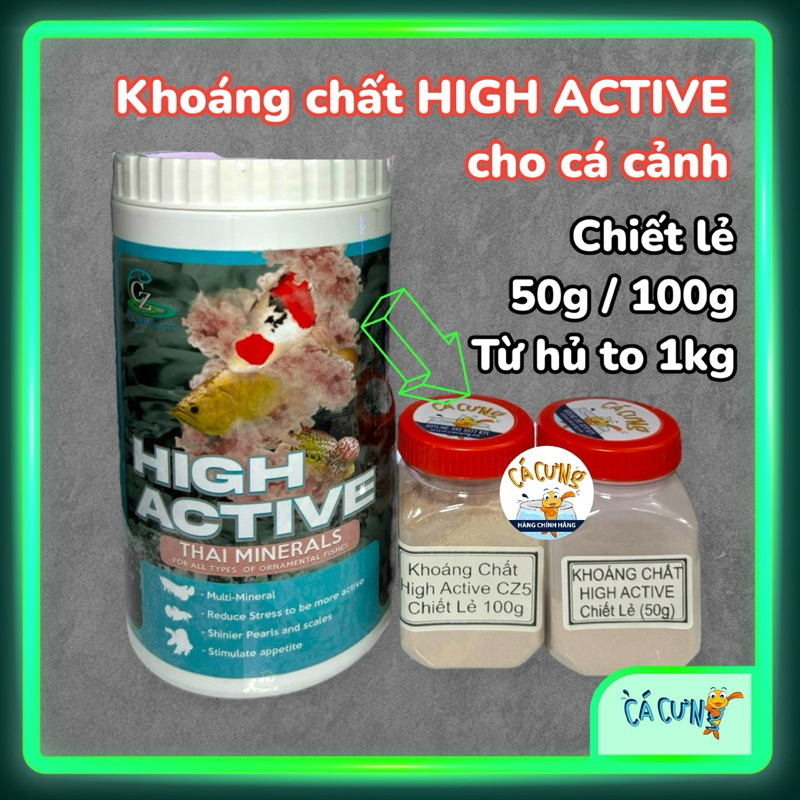 Khoáng chất High Active cho cá cảnh - High Active 50g lẻ (Chia từ hủ lớn 1kg) - HÀNG CÔNG TY