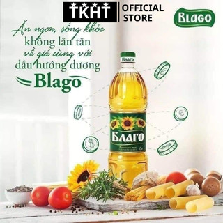 Dầu Ăn Hướng Dương Nga Blago, Tốt Cho Sức Khỏe Vì Được Chiết Xuất 100% Từ Những Hạt Hướng Dương Thơm Ngon  1L (tkht1)