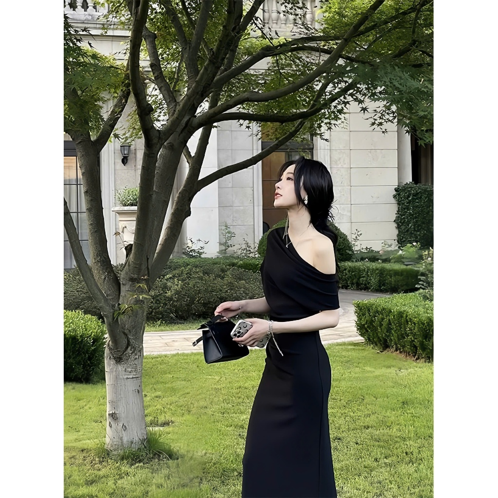 Váy body trễ vai thiết kế BIGSIZE dáng bút chì, đầm dự tiệc sự kiện chất Gold Nhật cách điệu sang chảnh Shi Shang | BigBuy360 - bigbuy360.vn