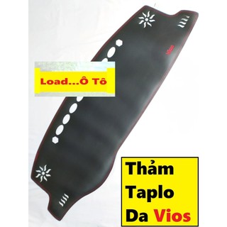 Thảm Taplo Xe Toyota Vios 2023-2014 Mẫu Da Carbon, Nhung Lông Cừu Cao Cấp Nhất Thị Trường