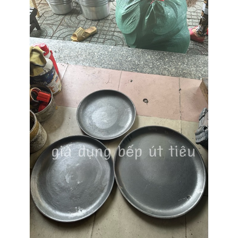 Chảo bột chiên 45cm (gang đen)