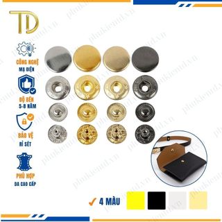 Nút bấm 4 chi tiết, nút bấm túi xách, cúc bấm túi xách, Mạ điện độ bền 5-8 năm