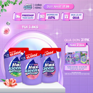 Túi Nước Giặt Xả MaxKleen 3.8kg Hương Nước hoa huyền diệu/ Hoa nắng/ Vườn sớm mai