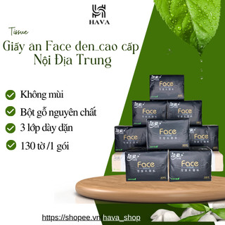 Lẻ 1 gói giấy FACE (GẤU TRÚC ĐEN)  - siêu dai - mềm - organic HAVA SHOPP