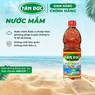 Nước mắm Tâm Đức cốt cá cơm Nha Trang độ đạm 20gN/L, chai 1L, được ủ muối 2 năm thơm ngon hảo hạng