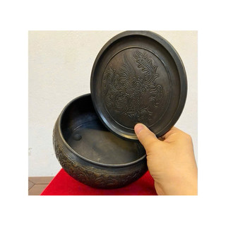 Cơi chầu ống nhổ bằng đồng màu giả cổ
