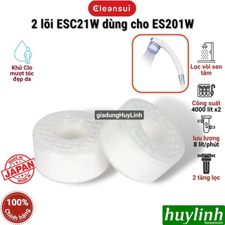 Bộ 2 lõi lọc Cleansui ESC21W dùng cho thiết bị lọc tại vòi sen Cleansui ES201W - SX tại Nhật