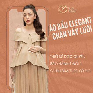 Áo Bầu Đẹp Hàng Thiết Kế Dự Tiệc Cao Cấp GLAM NEST AS006
