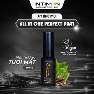  Xịt Khử mùi cơ thể INTIMAN ALL IN ONE. khử mùi hôi chân nách nhanh chóng ngăn tiết mồ hôi khô thoáng cả ngày 