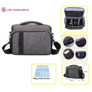  Túi đựng máy ảnh cao cấp tặng túi trùm chống nước tặng 1 khăn lau lens- Oz196 
