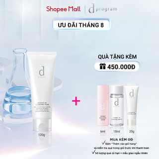 Sữa rửa mặt tạo bọt dưỡng da Essence Cleansing Foam d program 120g