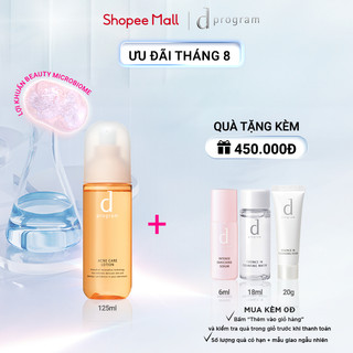 Nước cân bằng cho da mụn Dprogram Microbiome Acne care Lotion 125ml