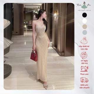  Váy Kim Sa Trung Niên Sang Chảnh Đầm Maxi 2 Dây Dáng Dài Đi Sự Kiện Trẻ Trung Váy Thiết Kế Bigsize Mã Dạ Hội M52 