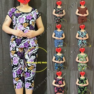 Đồ bộ thun gân tằm loại 1 lửng nhiều họa tiết đẹp