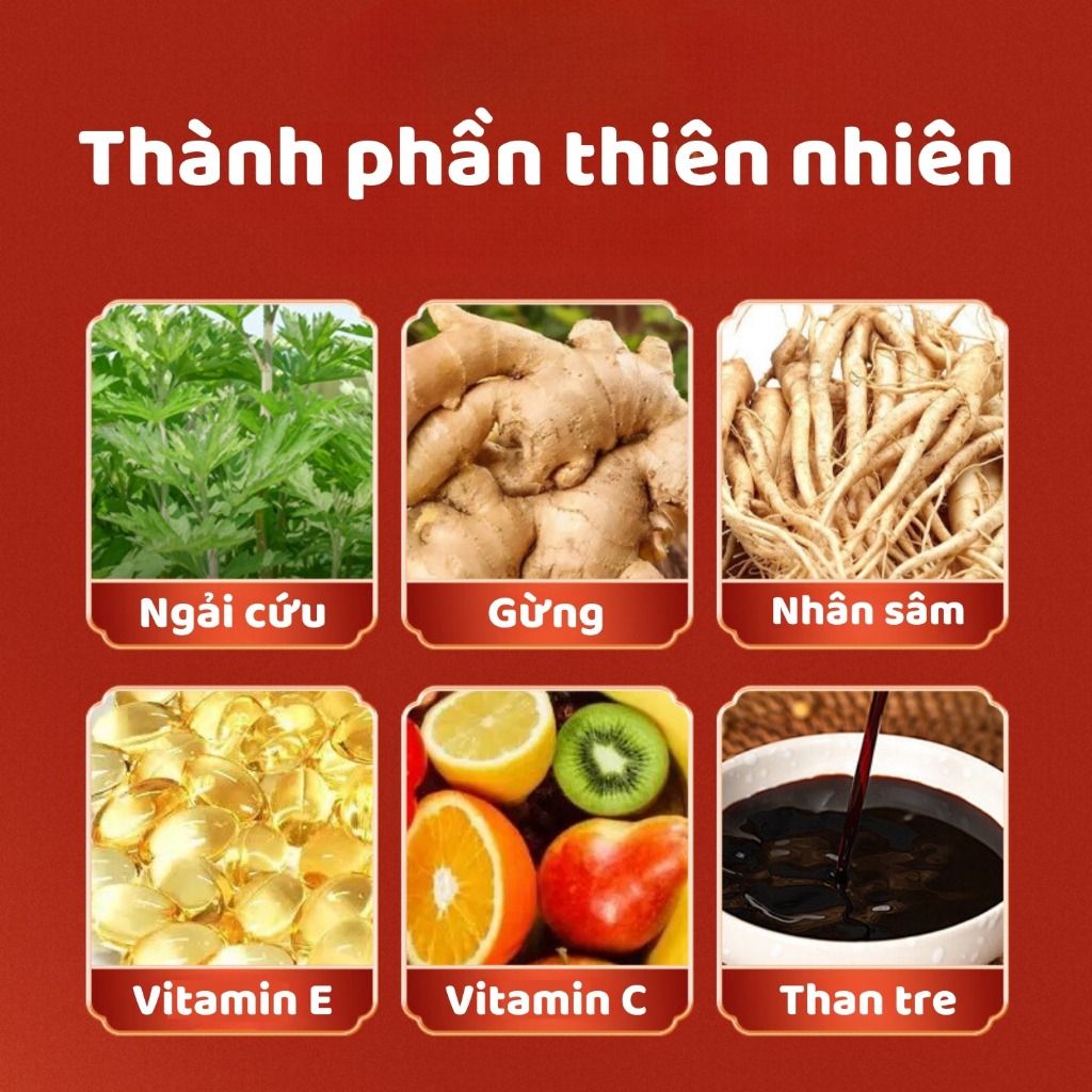 Hộp 50 Miếng Dán Ngải Cứu Thải Độc Chân Giúp Ngủ Ngon Giảm Nhức Mỏi Thanh Lọc Cơ Thể Tấm Thị