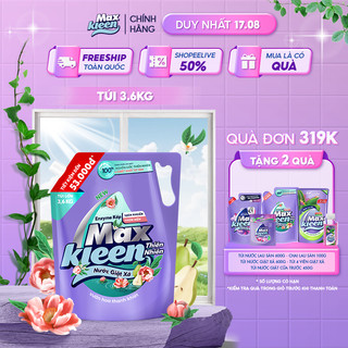 Túi Nước Giặt Xả MaxKleen Thiên Nhiên Vườn hoa thanh khiết 3.6kg 