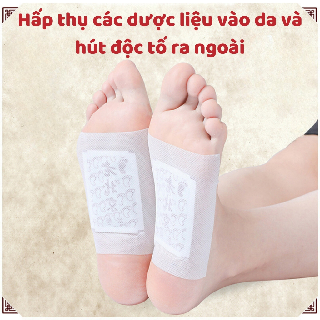 Hộp 50 Miếng Dán Ngải Cứu Thải Độc Chân Giúp Ngủ Ngon Giảm Nhức Mỏi Thanh Lọc Cơ Thể Tấm Thị