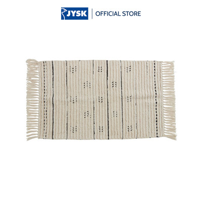 Thảm phòng tắm | JYSK Nissafors | cotton | màu tự nhiên | R50xD80cm