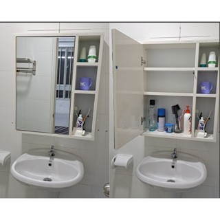   BẢO HÀNH 10 NĂM  tủ gương nhà tắm  toilet C70X60 nhựa cao cấp ECOPLAST bao bền -chống ẩm móc -mối mọt tuyệt đối 