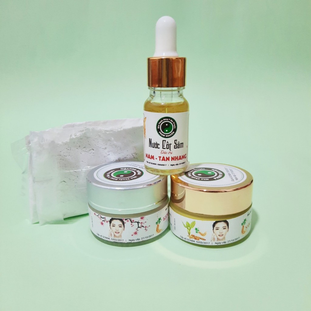 #Combo kem tẩy nám, xóa nám, đánh bay nám tàn nhang, đồi mồi, giảm nhăn và kem dưỡng trắng đông y gia truyền Phạm Nguyễn