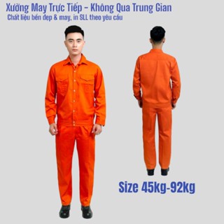 Đồ Bảo Hộ Lao Động, Quần Áo Bảo Hộ Lao Động Màu Cam, Đồng Phục Công Nhân Môi Trường, Quần Áo Thợ Sửa Xe DN07