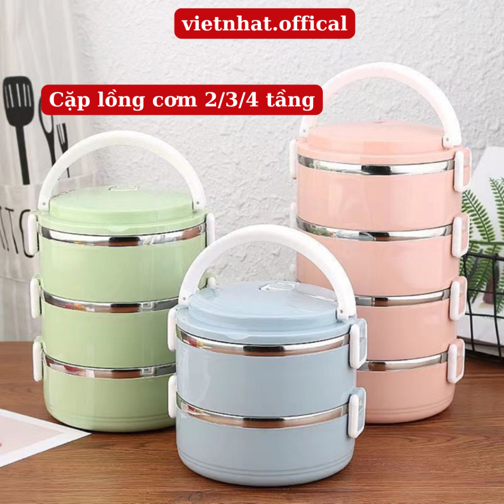 CẶP LỒNG GIỮ NHIỆT 2/3/4 TẦNG,HỘP CƠM GIỮ NHIỆT CAO CẤP