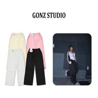 Gonzstudio Quần Nam Nữ Form Rộng Ống  Chất Liệu Kaki Cotton  - Quần Rộng Ống Xuông
