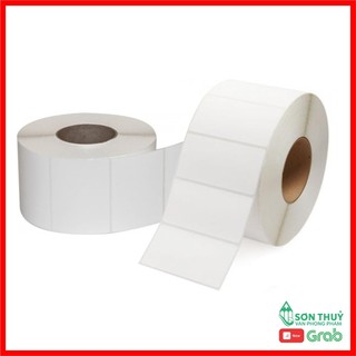 [XẢ KHO] Giấy in Tem Trà Sữa 25 Mét Giá Rẻ 50x30mm, 40x30mm - Cuộn in Mã Vạch, Tem Nhiệt