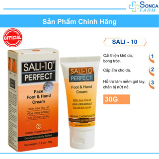 Kem sali 10 30g hỗ trợ giảm nhăn da, giảm nứt gót chân, giữ ẩm