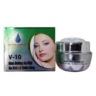KEM DƯỠNG DA MẶT SE KHÍT LỖ CHÂN LÔNG NGỌC TRAI ĐEN SỮA ONG CHÚA V10 NHẬT VIỆT COSMETICS 16G