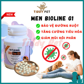 Viên Men Vi Sinh BIOLINE G1 Bổ Sung Lợi Khuẩn, Bảo Vệ Đường Ruột, Giảm Mùi Hôi Phân - Hũ 200 viên