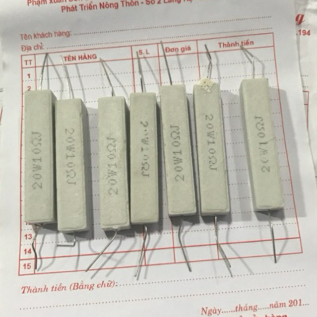 4 con trở sứ công suất 20W-10ohm