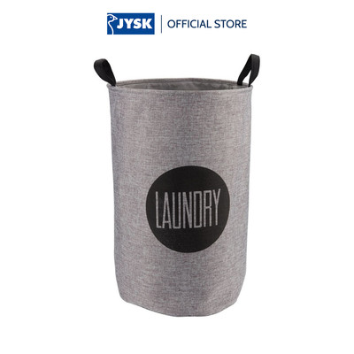 Giỏ đựng đồ giặt | JYSK Enar | polyester | xám | DK39xC58cm