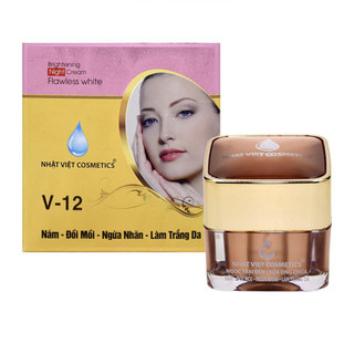 KEM NÁM ĐỒI MỒI NGỪA NHĂN LÀM TRẮNG DA NGỌC TRAI ĐEN SỮA ONG CHÚA V12 NHẬT VIỆT COSMETICS 20G