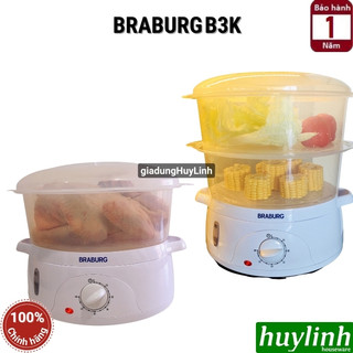 Nồi hấp 3 tầng Braburg B3L - 8.5 lít [[B3K mẫu mới]