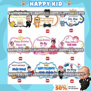 Banner bảng tên sinh nhật cho bé trai bé gái thiết kế theo yêu cầu HAPPYKID BANNER