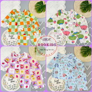 [SET 3 - 5 BỘ] Đồ Bộ BÉ GÁI TAY DÀI QUẦN DÀI Chất Vải Tole Lanh 2 Da Loại 1 Mềm Mịn Mát  Size Từ 5-50kg